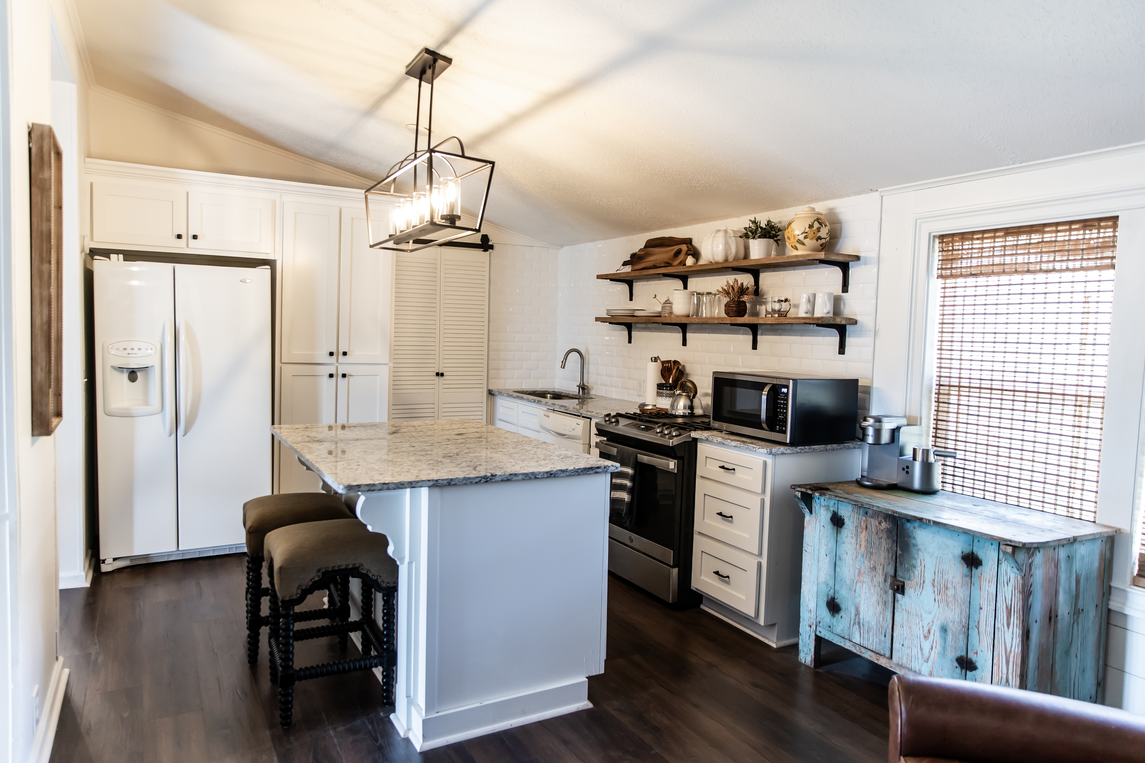 White on white farmhouse kitchen