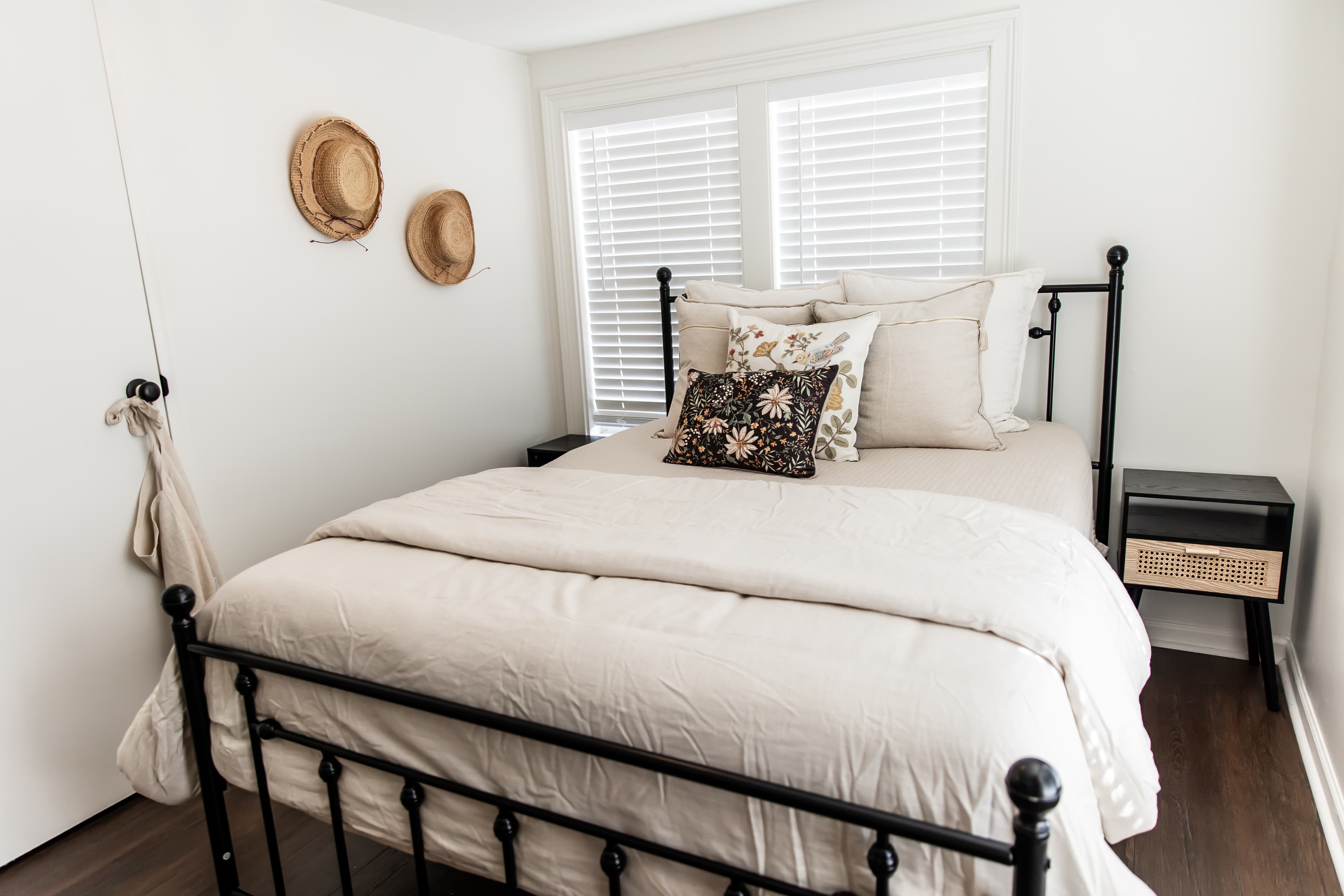Bedroom 2 with black metal farmhouse bed